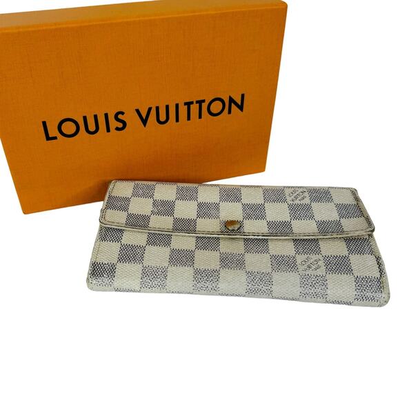Louis Vuitton Damier Azur Sarah Long Bifold Wallet - Picture 1 of 16